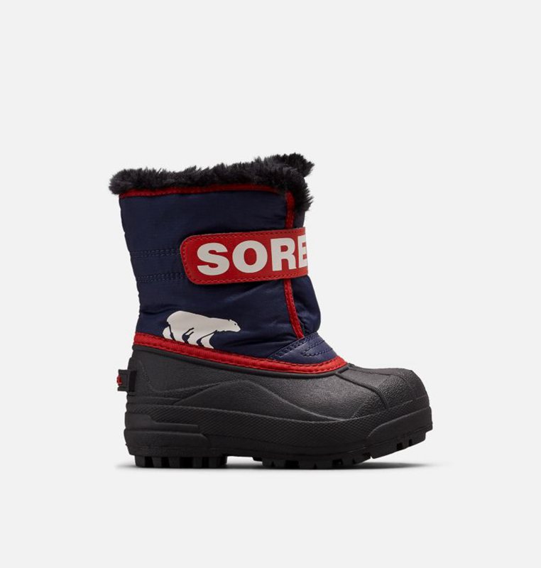 Sorel Çocuk Childrens Commander™ - Kar Botu Lacivert/Kırmızı - 725-LSTZDJ